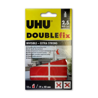 Прозрачные двусторонние монтажные клеевые ленты для гладких поверхностей UHU Doublefix