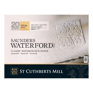 Блок акварельной бумаги Saunders Waterford Rough ST CUTHBERTS, 300 г/м2, 31х41 см, торшон, 20 л