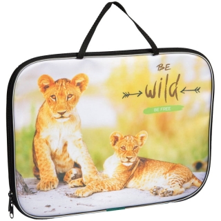 Папка с ручками А4 ArtSpace "Дикие животные", ткань-нейлон, 20мм