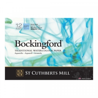 Бумага для акварели Bockingford C,P, Pads White  300 g/m² 297x420mm (A3) (склейка 12 листов)