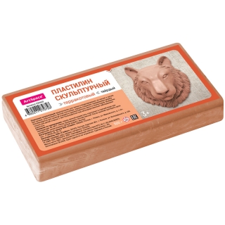 Пластилин скульптурный ArtSpace, терракотовый, твердый, 500г