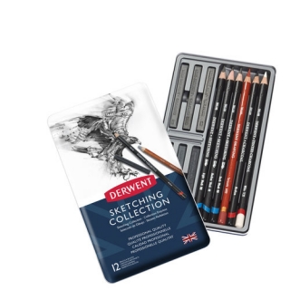 Набор карандашей Derwent Sketching Collection 12 цветов, металлический пенал