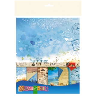 Набор бумаги для скрапбукинга Апплика "Отпуск", 6л., 15*15см