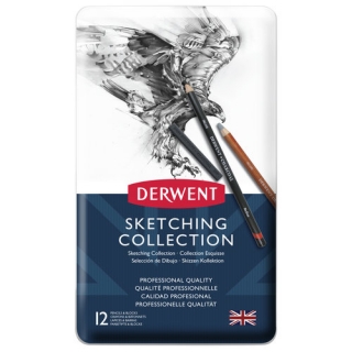 Набор карандашей Derwent Sketching Collection 12 цветов, металлический пенал