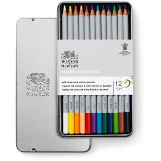 Набор карандашей Studio Collection Winsor&Newton, 12 цв., метал. коробка