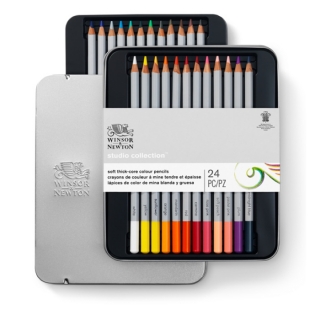 Набор карандашей Studio Collection Winsor&Newton, 24 цв., метал. коробка