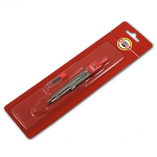 Циркуль металлический малый KOH-I-NOOR с запасным стержнем для черчения