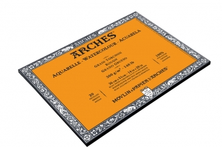Блок для акварели Arches 300г/кв.м (хлопок) 36*51см 20листов Торшон, склейка