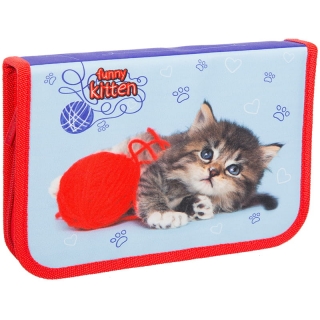 Пенал 1 отделение, 200*140*40 Berlingo "Kitty", дополнительная откидная секция, полиэстер