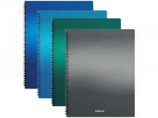 Папка с 40 вкладышами на спирали Erich Krause "Metallic", 600мкм, ассорти