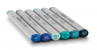 Набор маркеров Copic Sketch Sea & Sky 6 штук в пластиковой упаковке