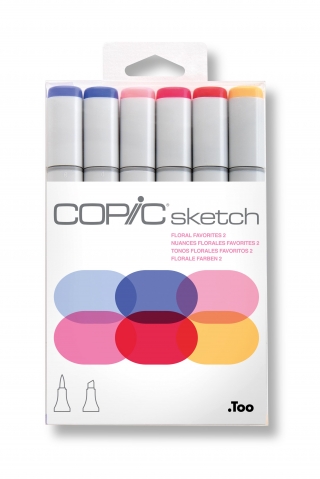 Набор маркеров Copic Sketch Floral Favorites  6 штук в пластиковой упаковке