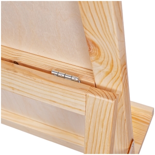 Мольберт напольный Хлопушка Гамма "Студия", планшет 60*60см, высота 120см, съемная полка, 2 стакана в комплекте, сосна