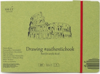 Альбом для акрила SM-LT Art Authentic Acrylic SM-LT 290г/м2 24.5х18.5 см 8 листов с закладкой-застежкой книжный переплет (сшитый)