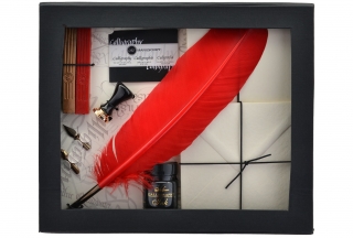 Набор для каллиграфии Manuscript Quill Correspondence (гусиное перо, чернила, перья, восковые палочки и печать) в картонной упаковке