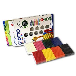 Пластилин Giotto Patplume Fila для лепки и творчества, классические цвета, 8 шт.*33 г