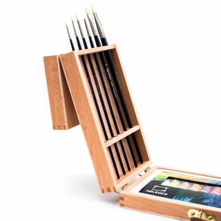 Подарочный набор с масляными красками и кистями "Тициан"