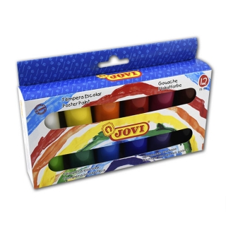 Гуашь школьная JOVI, набор 12 цветов