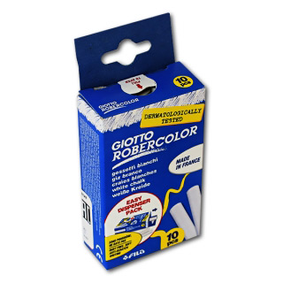 Мел белый GIOTTO Robercolor FILA для школьной, грифельной и тп. досок, набор 10 шт.