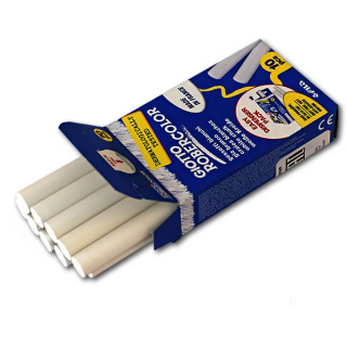 Мел белый GIOTTO Robercolor FILA для школьной, грифельной и тп. досок, набор 10 шт.
