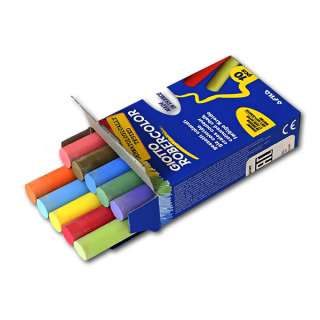 Мел цветной GIOTTO Robercolor FILA для меловых досок и асфальта, набор 10 шт.