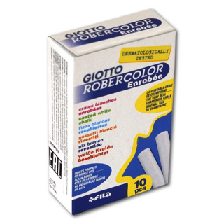 Мел белый GIOTTO Robercolor Enrobee FILA для школьной, грифельной и тп. досок, набор 10 шт.