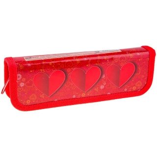 Пенал 1 отделение, 190*60 ArtSpace "Сердца", ламинация