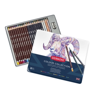 Набор цветных карандашей Derwent Colour Collection 24 цвета в металлическом пенале