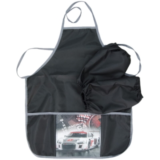 Фартук с нарукавниками ArtSpace "SportCar", 3 кармана, черный