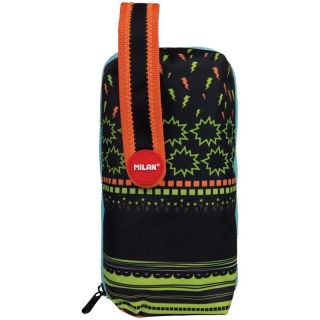 Пенал 4 отделения, 225*115*110 Milan "Super Heroes", зеленый, полиэстер, с наполнением