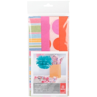 Набор бумаги тишью Werola "Flower Power", 50*76см, 4 листа, 17г/м2, ассорти, пакет, европодвес