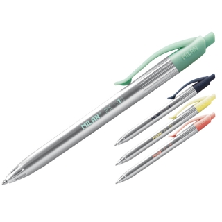 Ручка шариковая автоматическая Milan "P1 Silver" синяя, 1,0мм