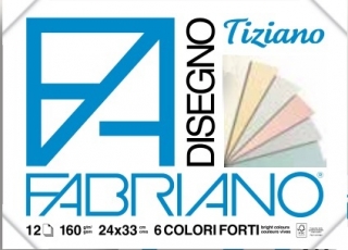 Блок для пастели Fabriano Tiziano 160г/кв.м 24x33см светлые цвета 12л