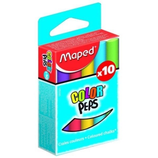 Цветной мел Color Peps Maped, уникальная формула "без грязи", набор 10 цветов