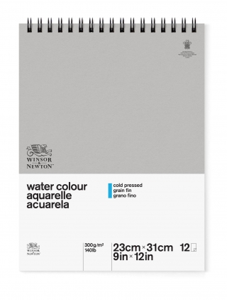 Альбом для акварели Winsor&Newton Classic 300г, 23*31см, 12л Фин, спираль