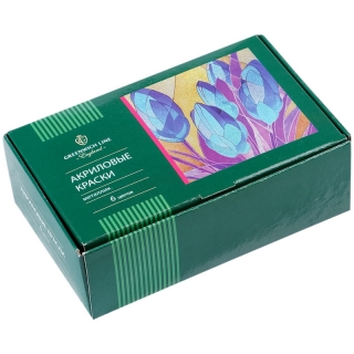 Краски акриловые металлик Greenwich Line, 6 цветов по 20мл, картон