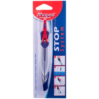Циркуль Maped "Stop System" металлический, 135мм, блистер
