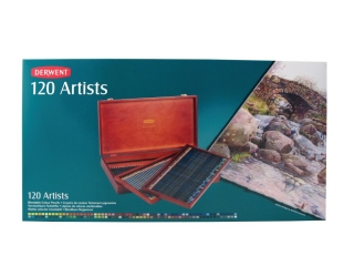 Набор цветных карандашей Derwent Artists 120 цветов, деревянная шкатулка
