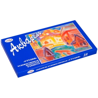 Краски акварельные художественные Гамма Студия, 24 цвета, кювета 2,5 мл