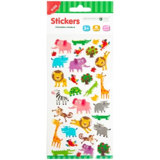 Наклейки гелевые Greenwich Line "Жители Африки", 10*19см, пакет, европодвес