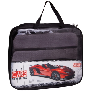 Папка с ручками А4 ArtSpace "Авто. Supercar", молния вокруг, печать на пластике, 50мм