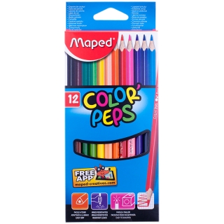 Карандаши Maped "Color Peps", 12 цветов, трехгранный корпус