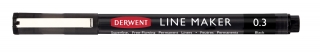 Набор капиллярных ручек Line Maker 3 штуки (черные) в картонной упаковке Derwent