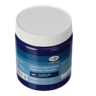 Краска акриловая художественная Гамма "Студия", 500мл, банка, голубая ФЦ