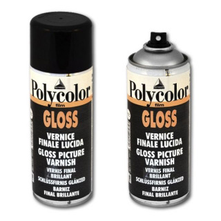 Лак покрывной глянцевый Polycolor MAIMERI для живописи, аэрозоль 400 мл