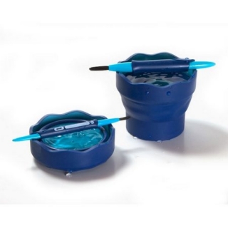 Складной стакан для воды Faber-Castell Clic&Go, синий