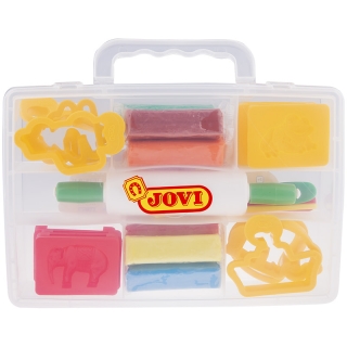 Набор для лепки Jovi, пластилин 8 цветов, формочки и стеки, в пластиковом чемодане
