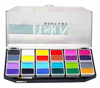 Набор профессиональных красок для аквагрима Регулярные цвета FUSION, 24 цвета