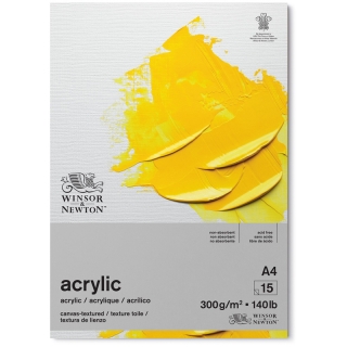 Альбом-склейка для акрила Winsor&Newton "Acrylic Paper", 15л., А4, 300 г/м2