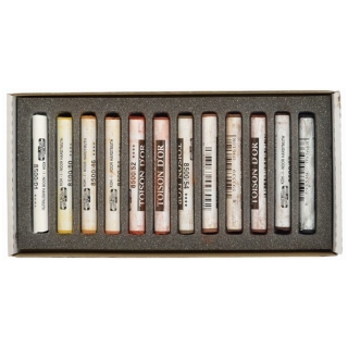 Пастель сухая мягкая Toison D-or KOH-I-NOOR палитра коричневого, 12 цветов